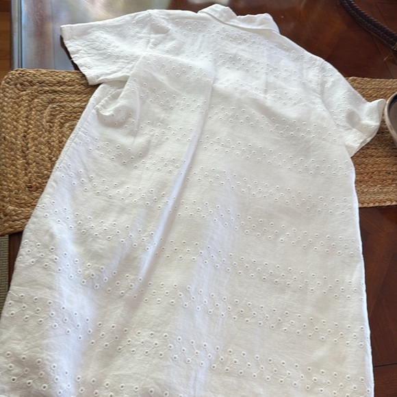 NWT Everlane The Linen Eyelet Shirtdress - Picture 8 of 11